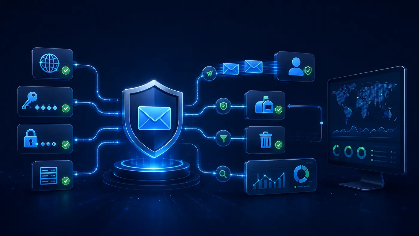 Authenticated and monitored cold email infrastructure